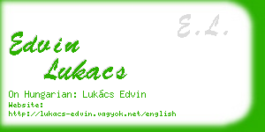 edvin lukacs business card